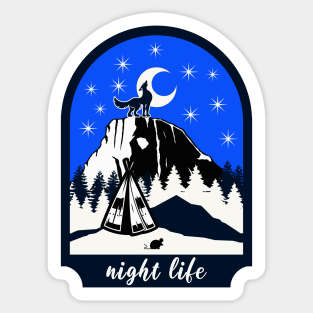 Starry Night Life Sticker